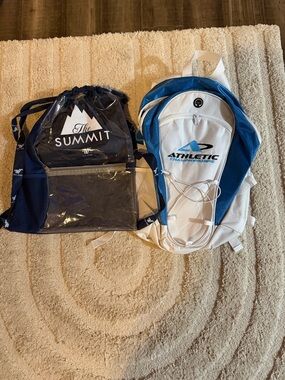 The Summit & Athletic Championships Drawstring Bags - Blue and White
